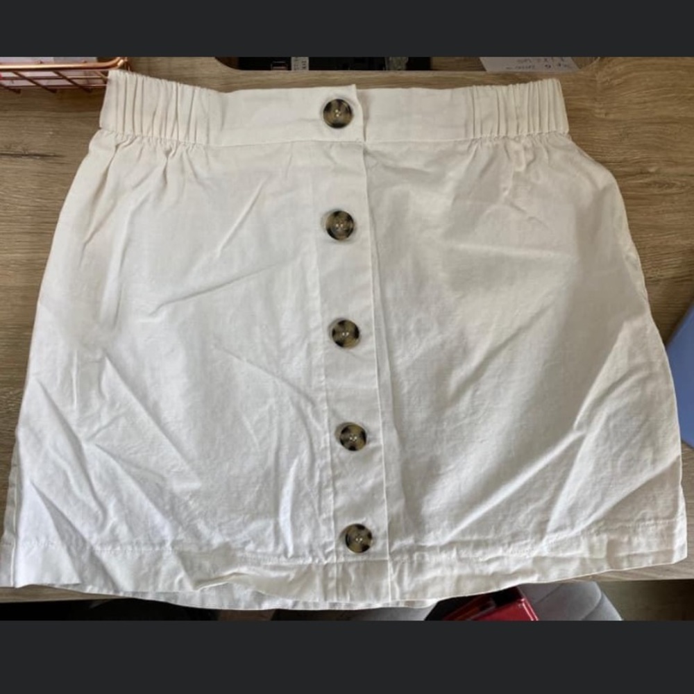 Linen Button Up Skirt